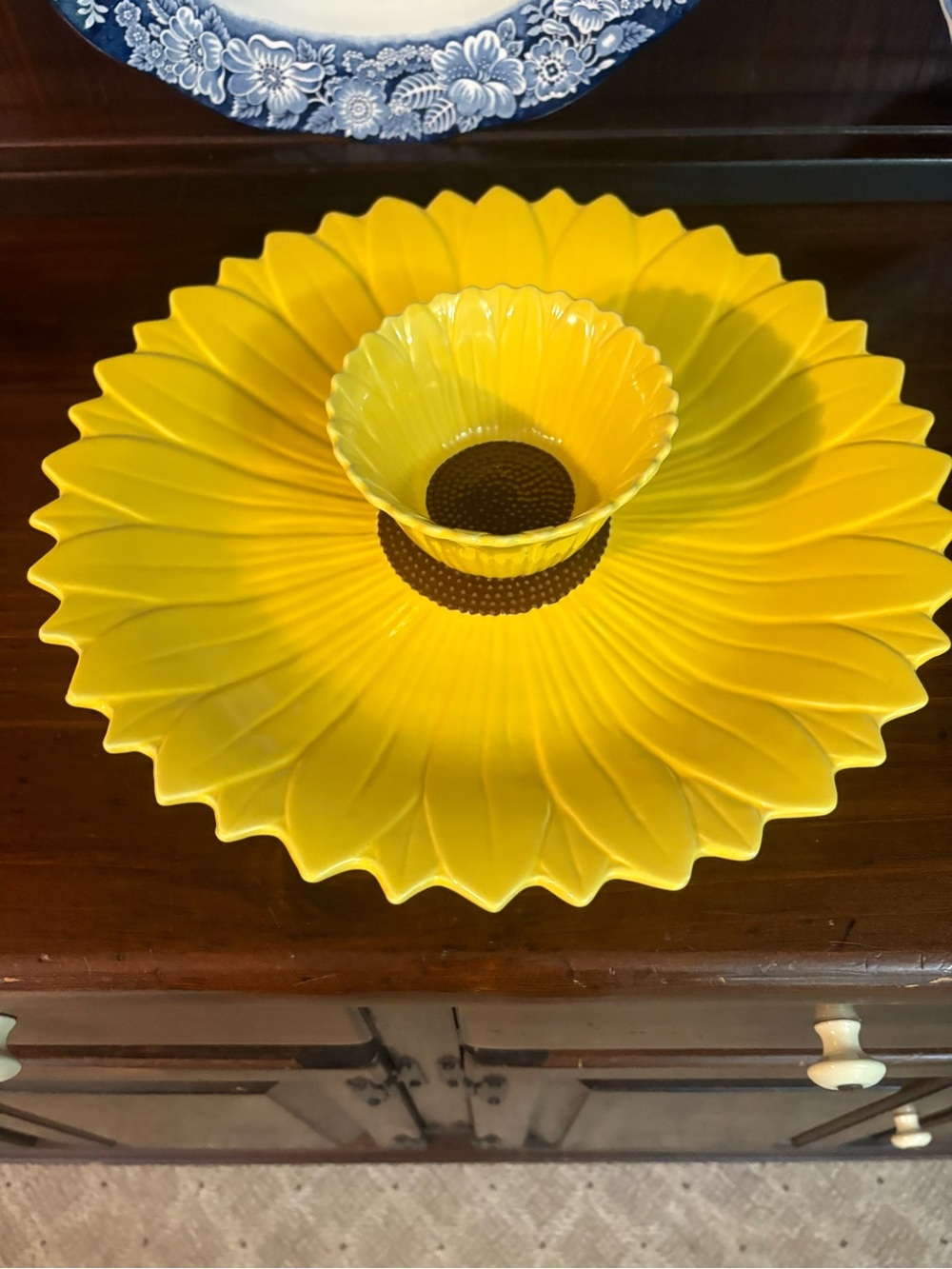 Sunflower Yellow Decorative Serving Bowl by